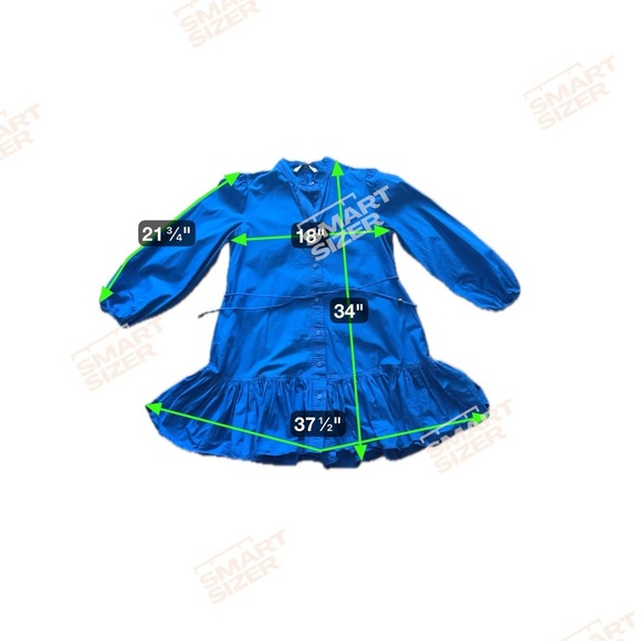 Zara Vibrant Blue women’s Dress with Ruffle Hem gently worn - Picture 2 of 12